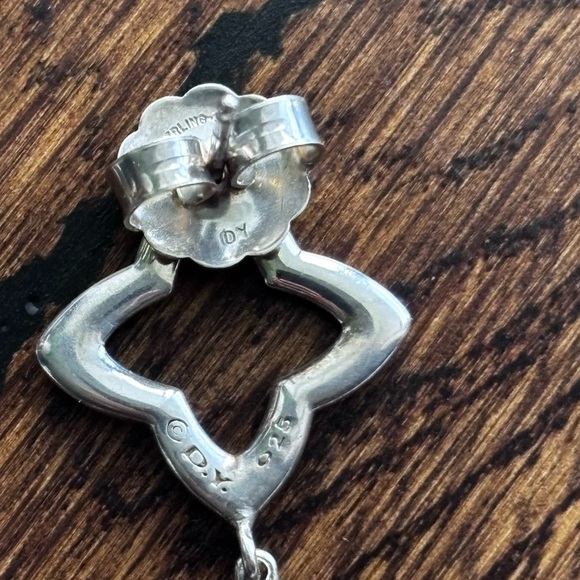 David Yurman sterling silver double drop earrings - Picture 10 of 15